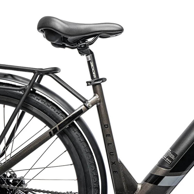 Ampere Deluxe Step Through 700c Wheel Electric Bike Grey -7